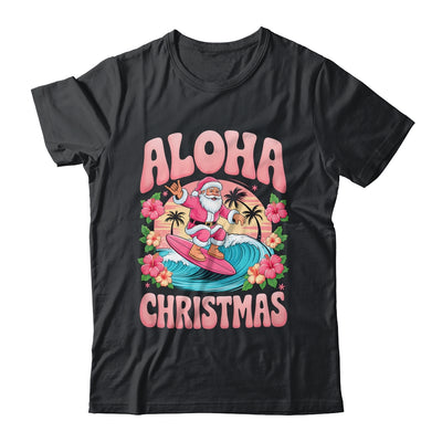 Aloha Christmas Santa Claus Surfing Hawaiian Mele Kalikimaka Shirt & Sweatshirt | teecentury