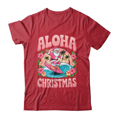 Aloha Christmas Santa Claus Surfing Hawaiian Mele Kalikimaka Shirt & Sweatshirt | teecentury