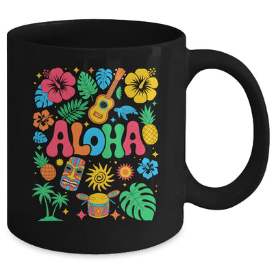 Aloha Hawaii Boho Retro Shaka Hibiscus Vacation Trip Summer Mug | teecentury