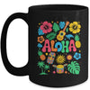 Aloha Hawaii Boho Retro Shaka Hibiscus Vacation Trip Summer Mug | teecentury