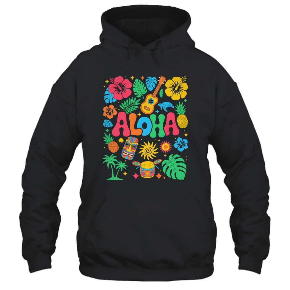 Aloha Hawaii Boho Retro Shaka Hibiscus Vacation Trip Summer Shirt & Tank Top | teecentury