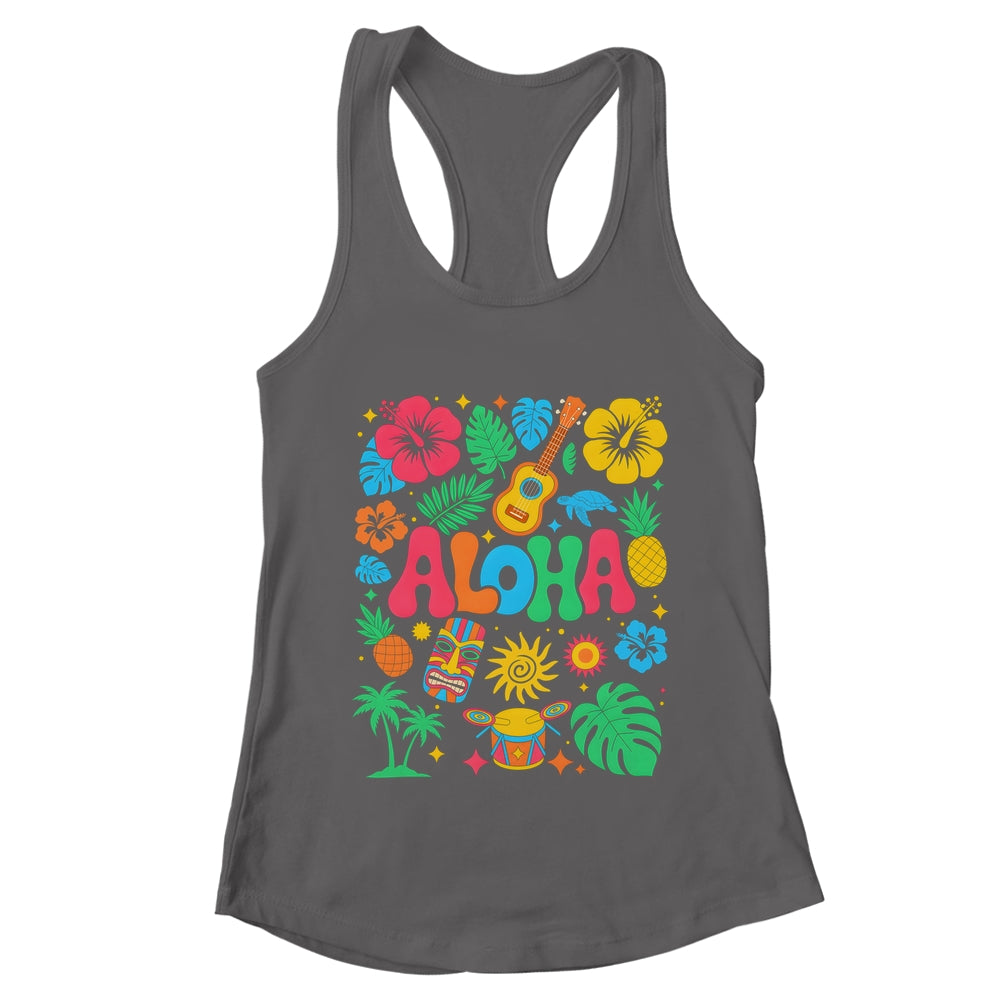 Aloha Hawaii Boho Retro Shaka Hibiscus Vacation Trip Summer Shirt & Tank Top | teecentury