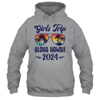 Aloha Hawaii Girls Trip Beach Vacation 2024 Matching Group Shirt & Tank Top | teecentury