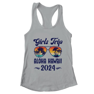 Aloha Hawaii Girls Trip Beach Vacation 2024 Matching Group Shirt & Tank Top | teecentury