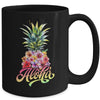 Aloha Hawaiian Pineapple Hibiscus Hawaii Flowers Girl Women Mug | teecentury