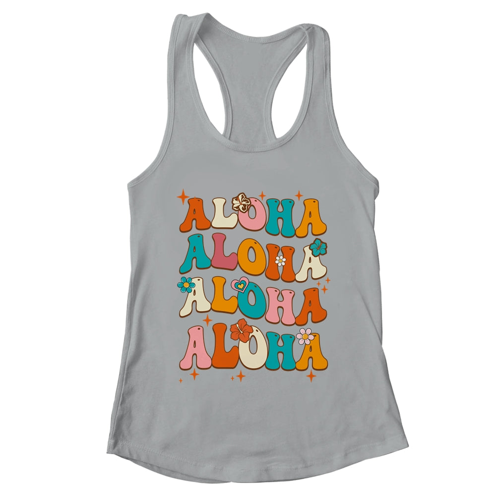 Aloha Hawaiian Vintage Hawaii Vacation Women Girls Groovy Shirt & Tank Top | teecentury