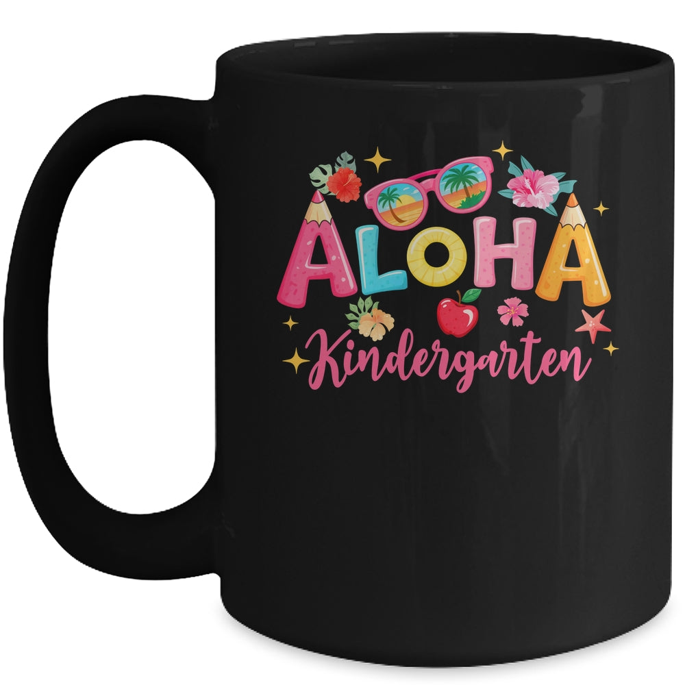 Aloha Kindergarten Summer Vacation Beach Teacher School Mug | teecentury