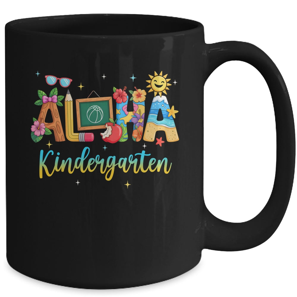 Aloha Kindergarten Teacher Life Summer Vacation School Beach Mug | teecentury