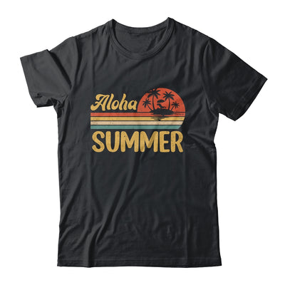 Aloha Summer Vintage Teacher Last Day Of School Vacation Shirt & Tank Top | teecentury