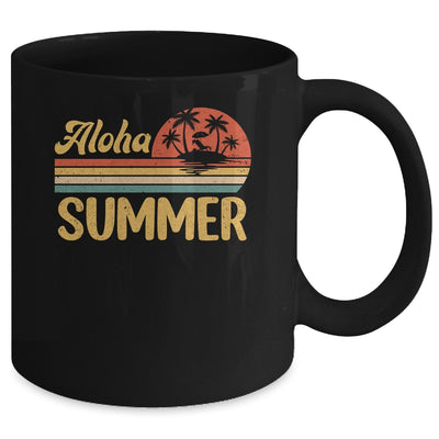 Aloha Summer Vintage Teacher Last Day Of School Vacation Mug | teecentury