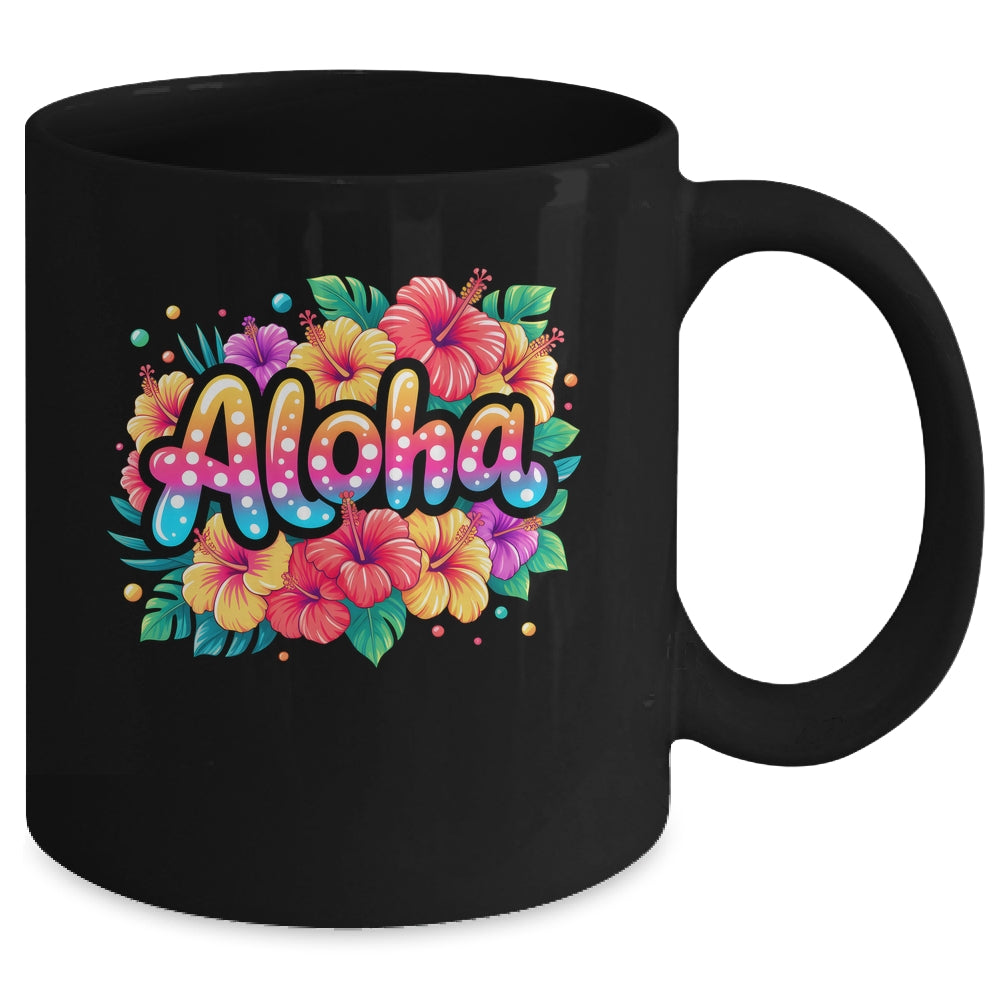 Aloha Tropical Flowers Summer Vacation Hawaii Beach 2025 Mug | teecentury