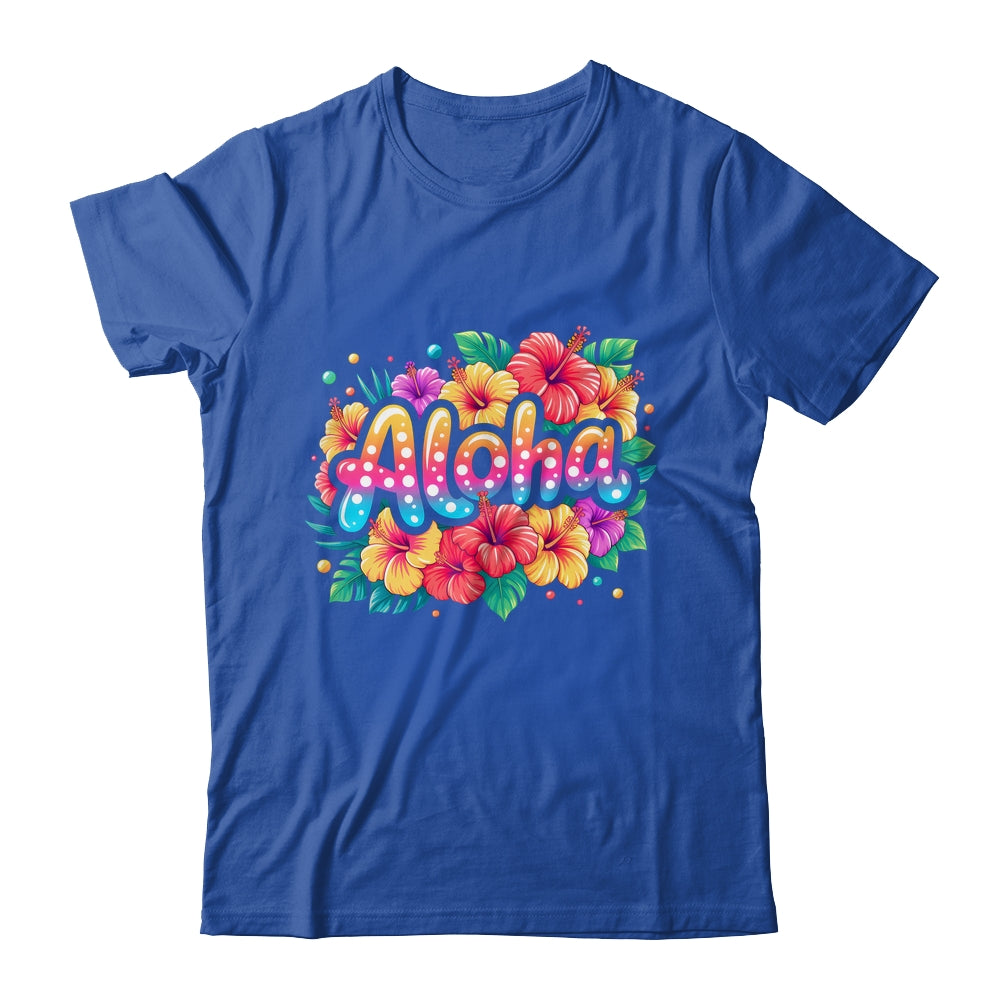 Aloha Tropical Flowers Summer Vacation Hawaii Beach 2025 Shirt & Tank Top | teecentury