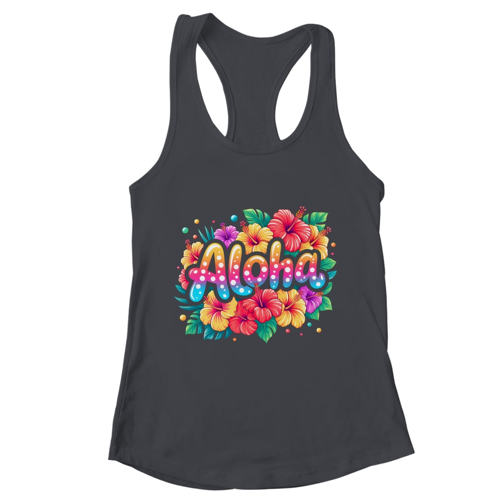 Aloha Tropical Flowers Summer Vacation Hawaii Beach 2025 Shirt & Tank Top | teecentury