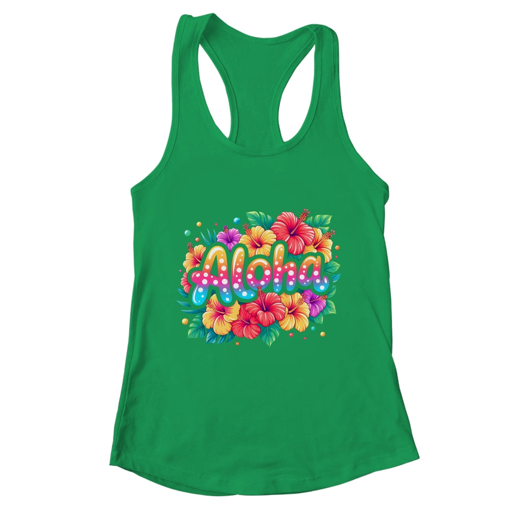Aloha Tropical Flowers Summer Vacation Hawaii Beach 2025 Shirt & Tank Top | teecentury