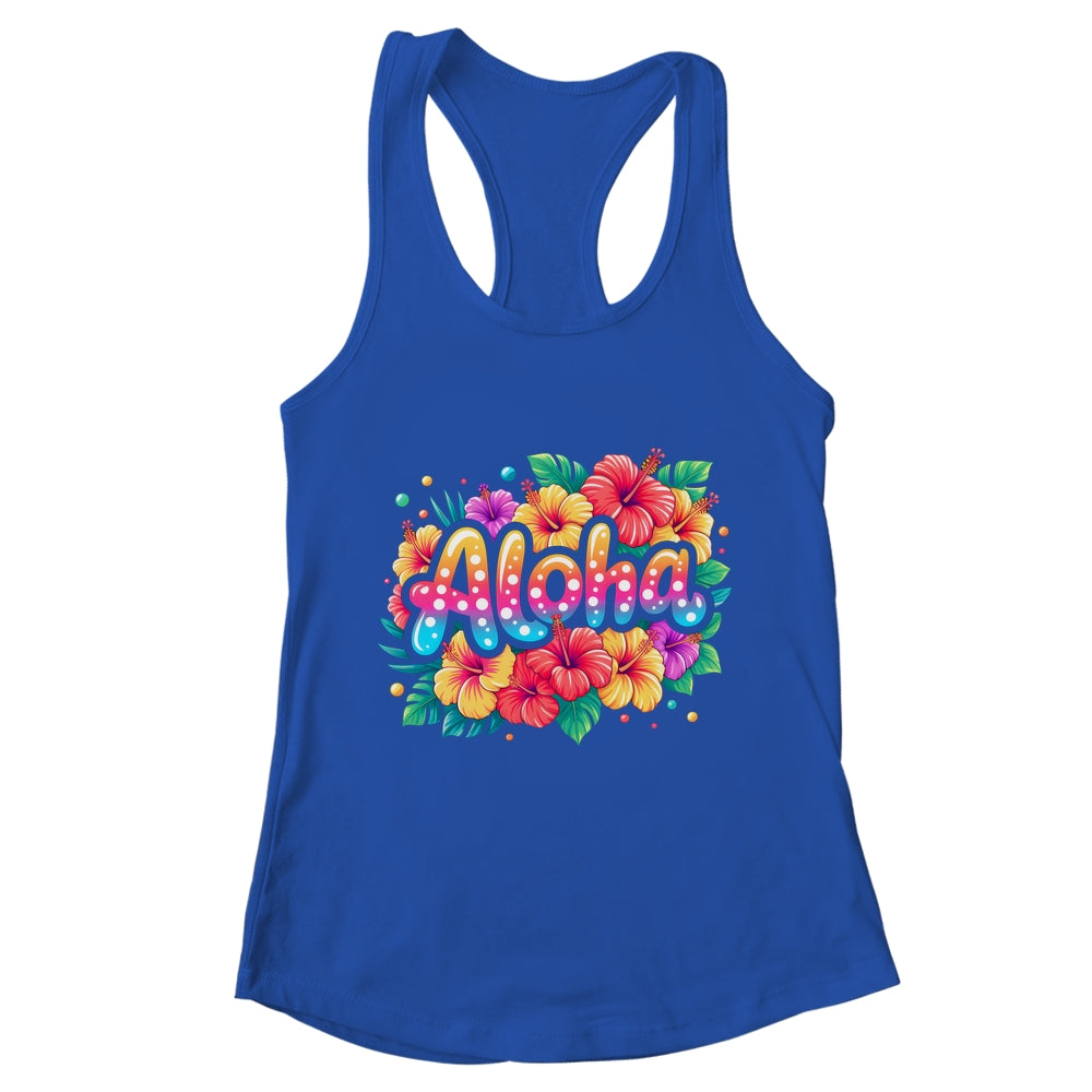 Aloha Tropical Flowers Summer Vacation Hawaii Beach 2025 Shirt & Tank Top | teecentury