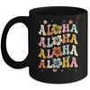 Aloha Women Hawaii Family Vacation Trip Girls Summer Groovy Mug | teecentury