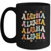 Aloha Women Hawaii Family Vacation Trip Girls Summer Groovy Mug | teecentury