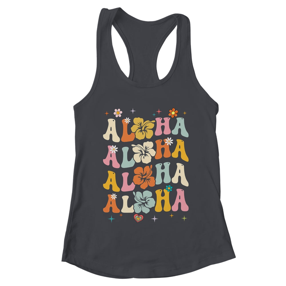 Aloha Women Hawaii Family Vacation Trip Girls Summer Groovy Shirt & Tank Top | teecentury