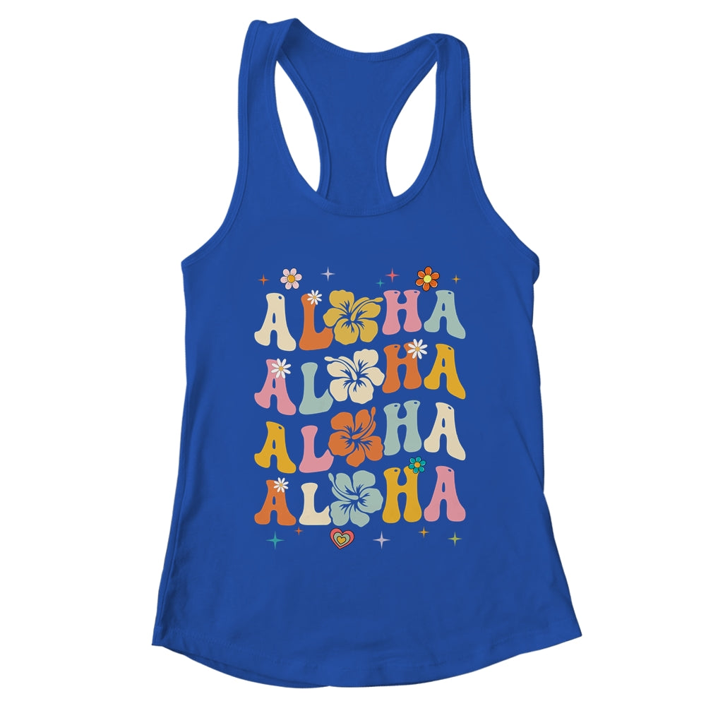 Aloha Women Hawaii Family Vacation Trip Girls Summer Groovy Shirt & Tank Top | teecentury