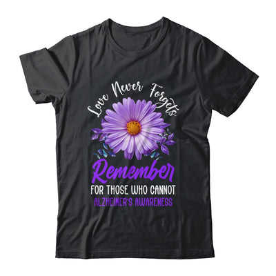 Alzheimer Awareness Tee For Men And Women Purple Sunflower Shirt & Hoodie | teecentury
