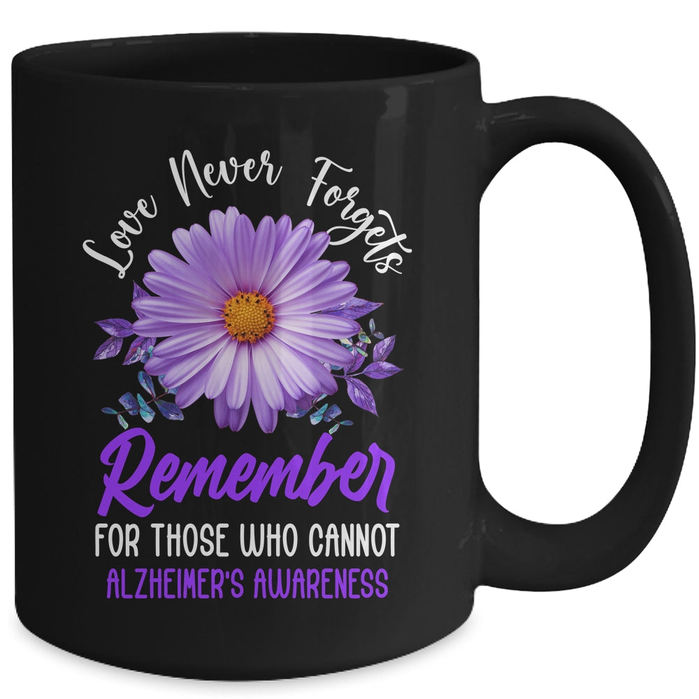 Alzheimer Awareness Tee For Men And Women Purple Sunflower Mug | teecentury