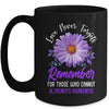 Alzheimer Awareness Tee For Men And Women Purple Sunflower Mug | teecentury