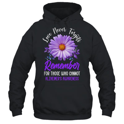 Alzheimer Awareness Tee For Men And Women Purple Sunflower Shirt & Hoodie | teecentury