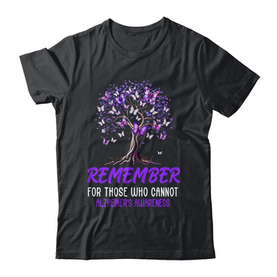 Alzheimer Awareness Tree For Men Women Purple Butterfly Shirt & Hoodie | teecentury
