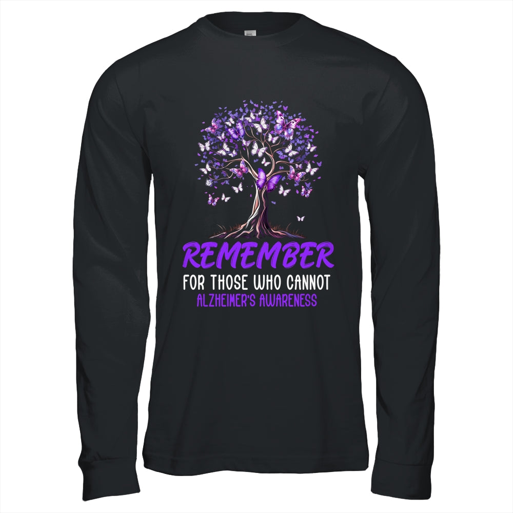 Alzheimer Awareness Tree For Men Women Purple Butterfly Shirt & Hoodie | teecentury