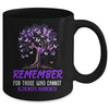 Alzheimer Awareness Tree For Men Women Purple Butterfly Mug | teecentury