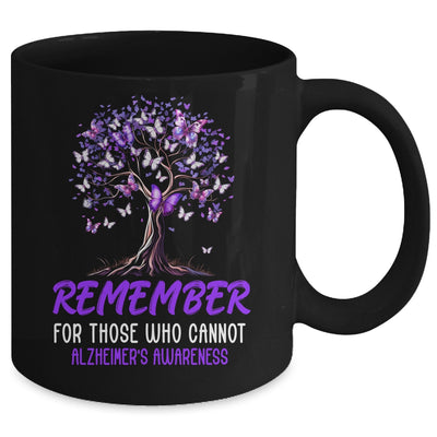 Alzheimer Awareness Tree For Men Women Purple Butterfly Mug | teecentury