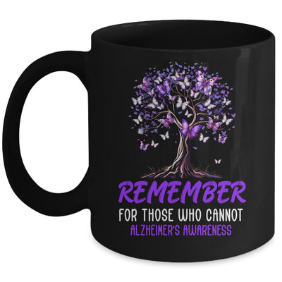 Alzheimer Awareness Tree For Men Women Purple Butterfly Mug | teecentury