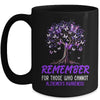 Alzheimer Awareness Tree For Men Women Purple Butterfly Mug | teecentury