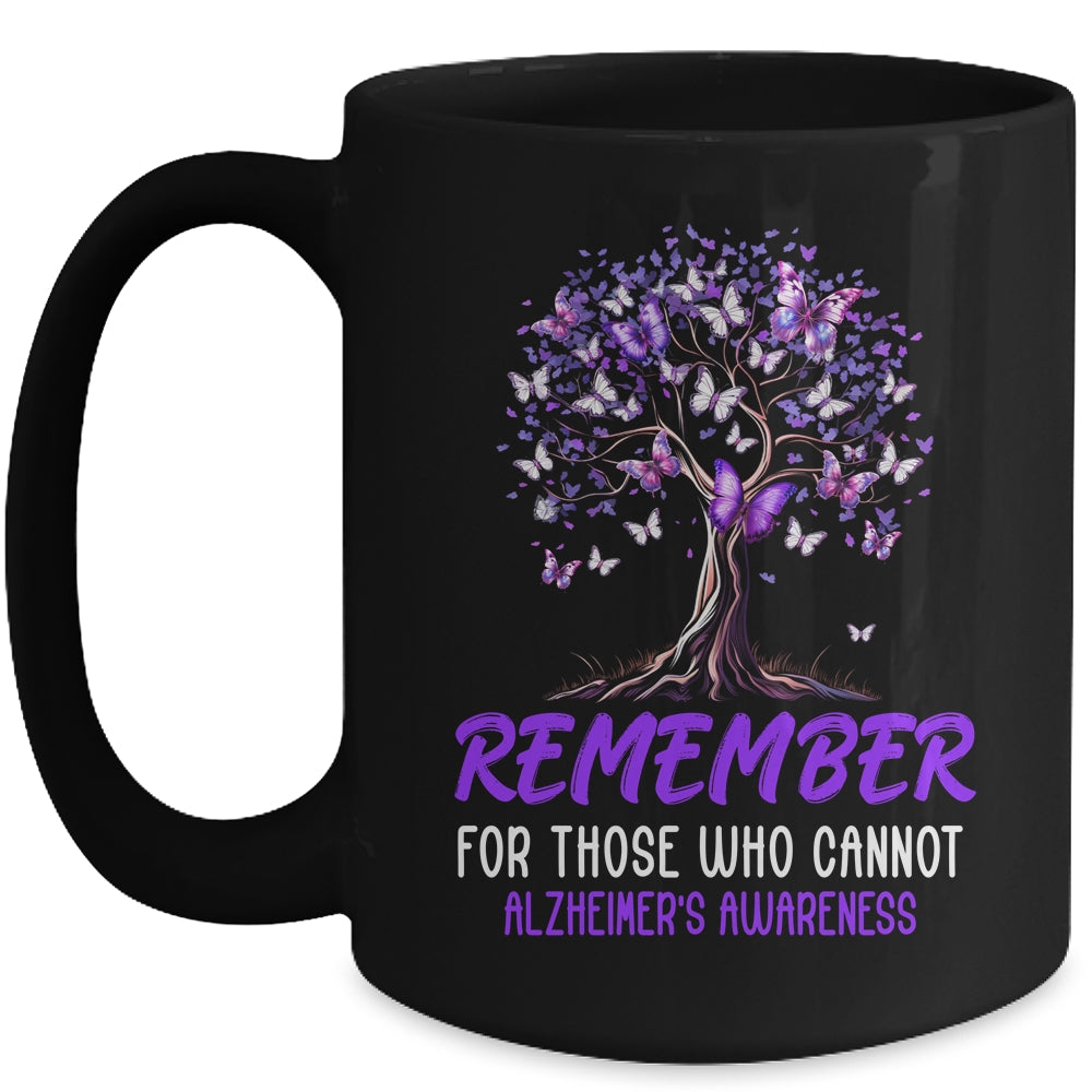 Alzheimer Awareness Tree For Men Women Purple Butterfly Mug | teecentury