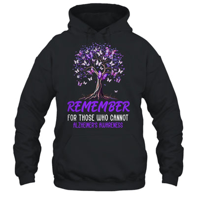 Alzheimer Awareness Tree For Men Women Purple Butterfly Shirt & Hoodie | teecentury