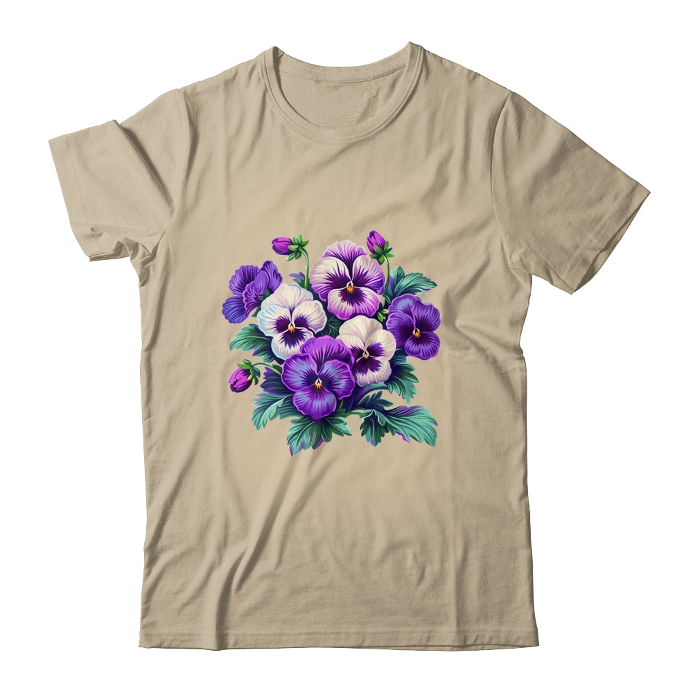 Alzheimer Purple Floral Pansy Dementia Alzheimer's Awareness Shirt & Tank Top | teecentury