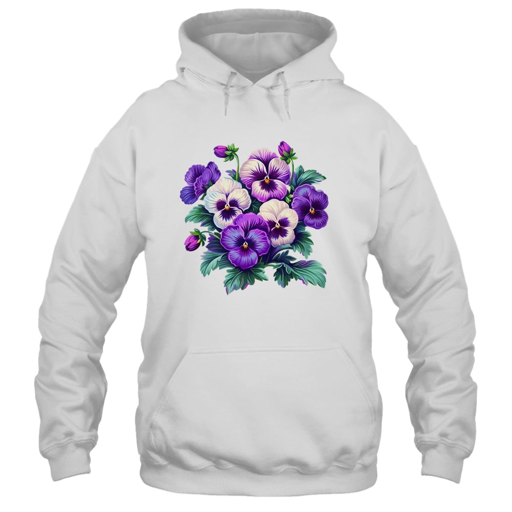 Alzheimer Purple Floral Pansy Dementia Alzheimer's Awareness Shirt & Tank Top | teecentury