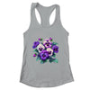 Alzheimer Purple Floral Pansy Dementia Alzheimer's Awareness Shirt & Tank Top | teecentury