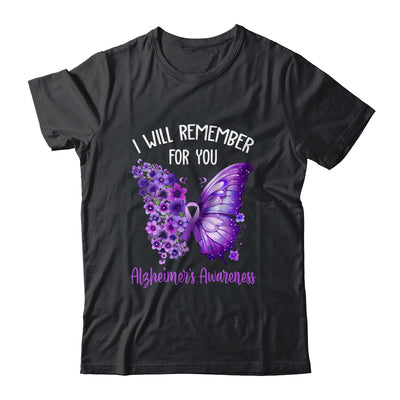 Alzheimer's Awareness I Will Remember You Butterfly Women Shirt & Hoodie | teecentury