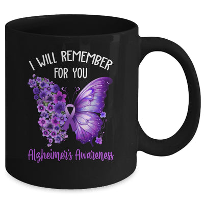 Alzheimer's Awareness I Will Remember You Butterfly Women Mug | teecentury