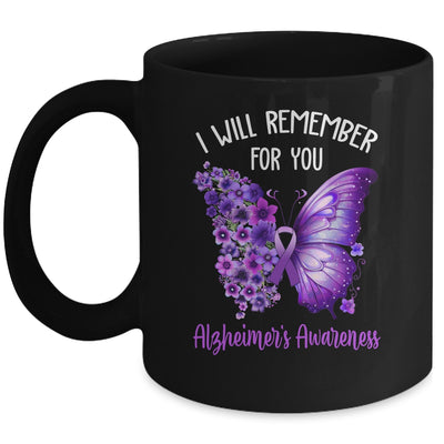 Alzheimer's Awareness I Will Remember You Butterfly Women Mug | teecentury