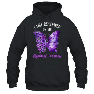 Alzheimer's Awareness I Will Remember You Butterfly Women Shirt & Hoodie | teecentury