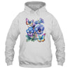 Alzheimer's Awareness Purple Floral Pansy Dementia Butterfly Shirt & Tank Top | teecentury