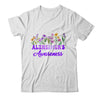Alzheimer's Awareness Purple Floral Pansy Dementia Retro Shirt & Tank Top | teecentury