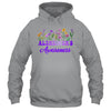 Alzheimer's Awareness Purple Floral Pansy Dementia Retro Shirt & Tank Top | teecentury