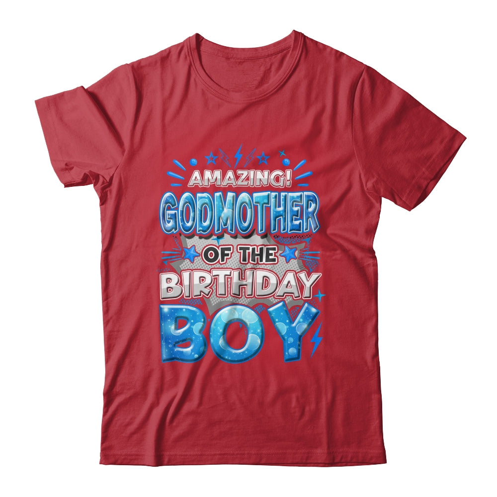 Amazing Godmother Of The Birthday Boy Matching Family Party Shirt & Hoodie | teecentury