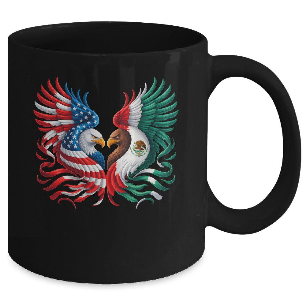 America Mexico Flag Vintage Mexican Roots American Flag Mug | teecentury