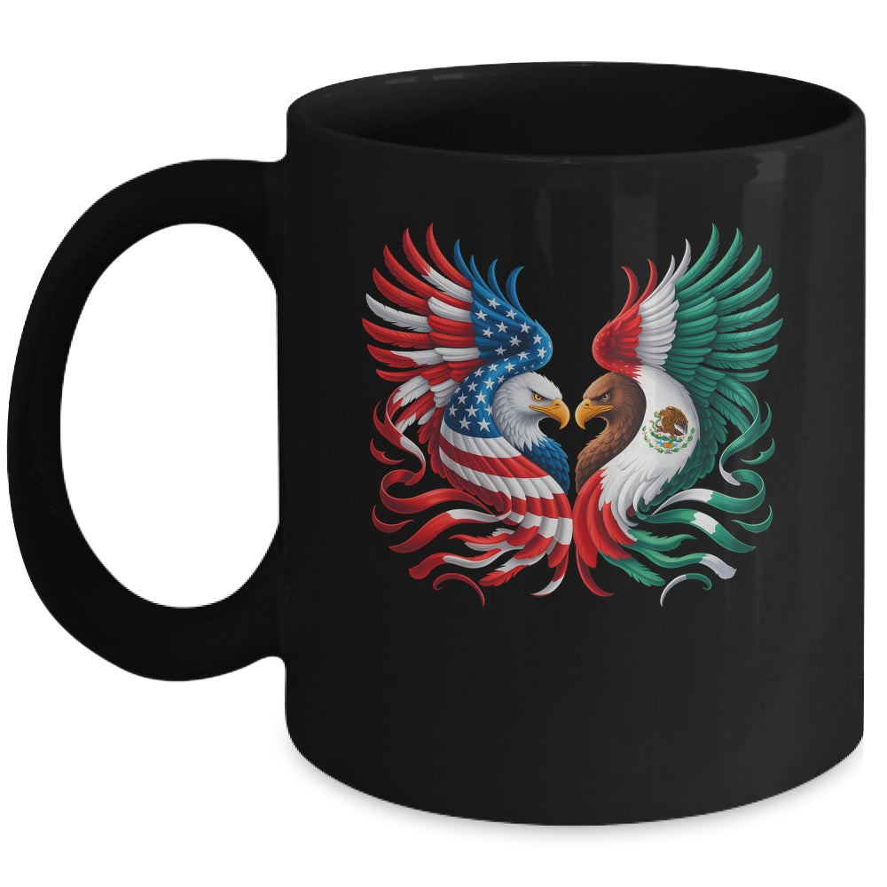 America Mexico Flag Vintage Mexican Roots American Flag Mug | teecentury