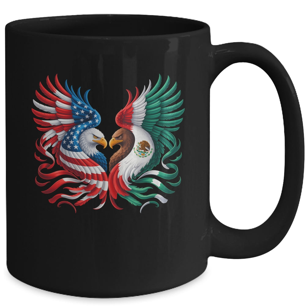 America Mexico Flag Vintage Mexican Roots American Flag Mug | teecentury