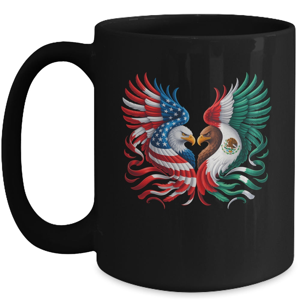 America Mexico Flag Vintage Mexican Roots American Flag Mug | teecentury